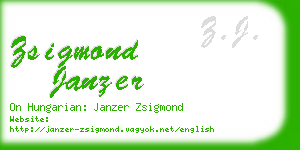 zsigmond janzer business card
